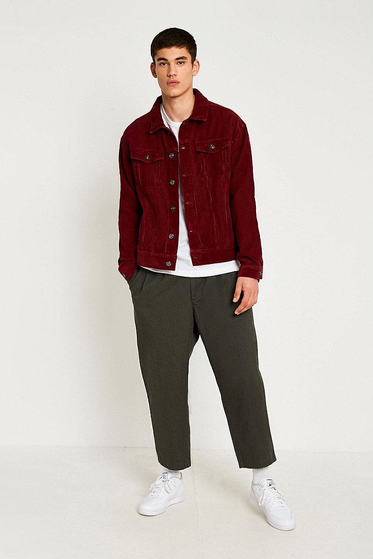BDG Burgundy Cord Trucker Jacket in Red for Men Lyst UK