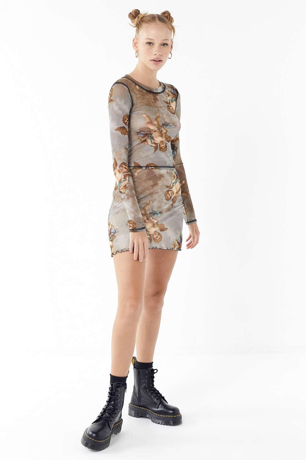 cherub mesh long sleeve top