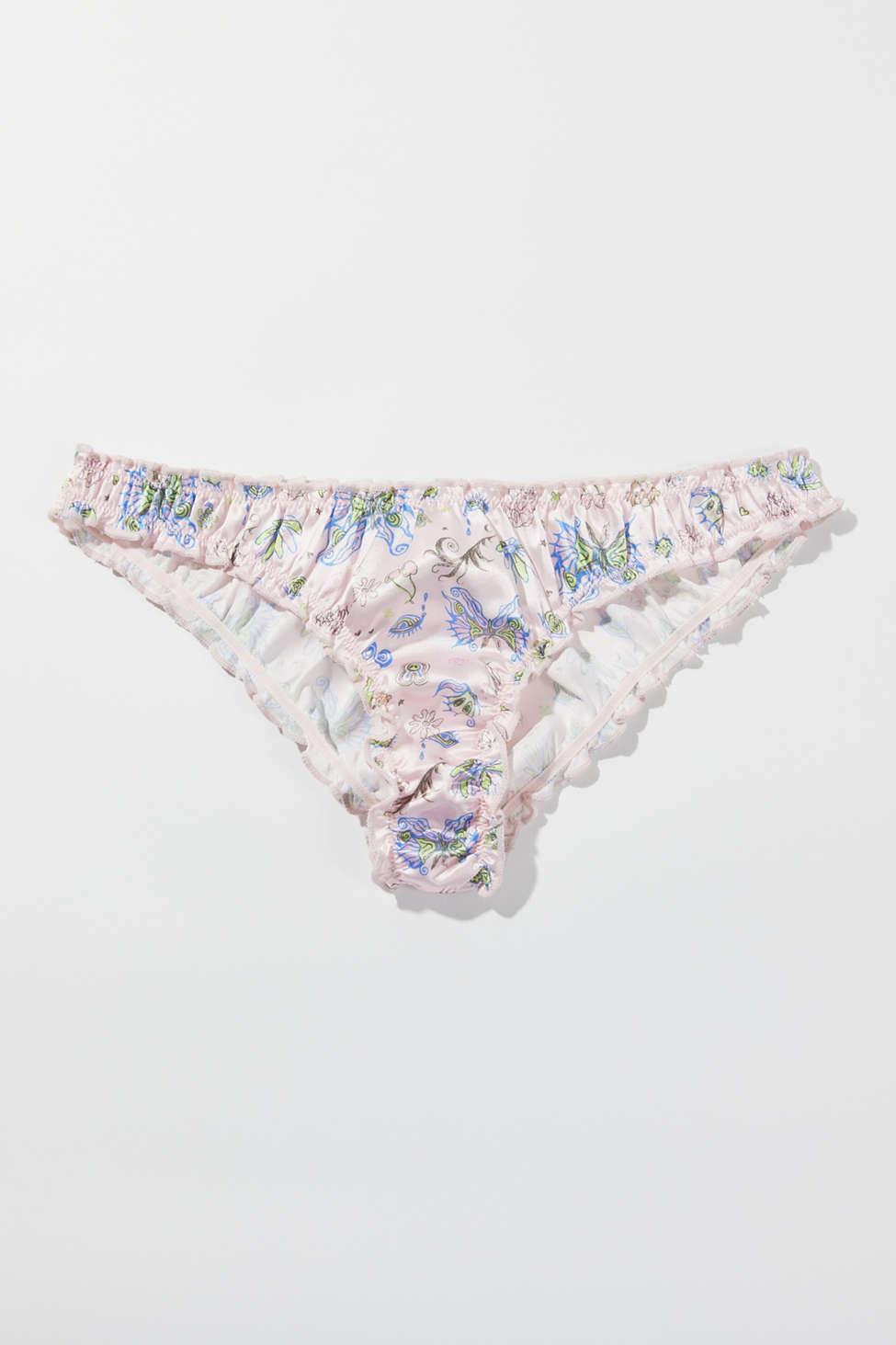 Out From Under Satin Cheeky Undie in White | Lyst
