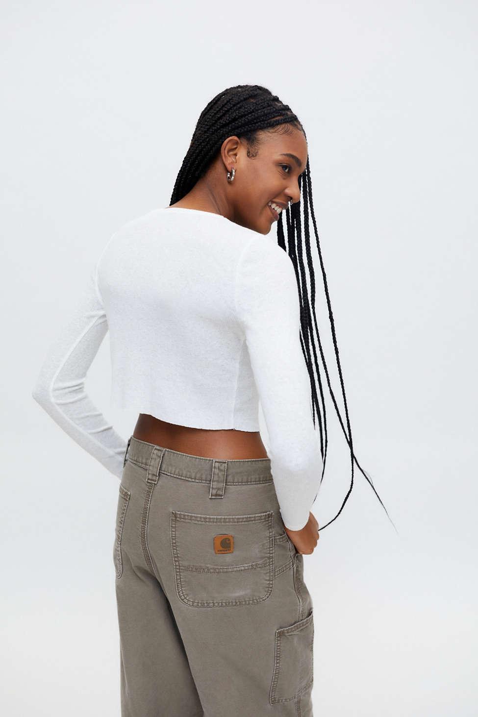 BDG Girlfriend Long Sleeve Cropped Top 