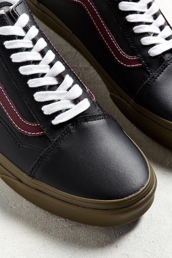 verlichten Dek de tafel passie Vans Vans Old Skool Leather Gum Sole Sneaker in Black for Men | Lyst