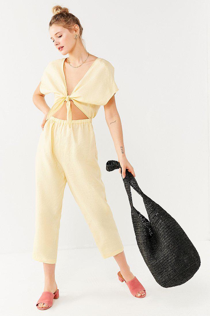 urban outfitters yellow jumpsuit
