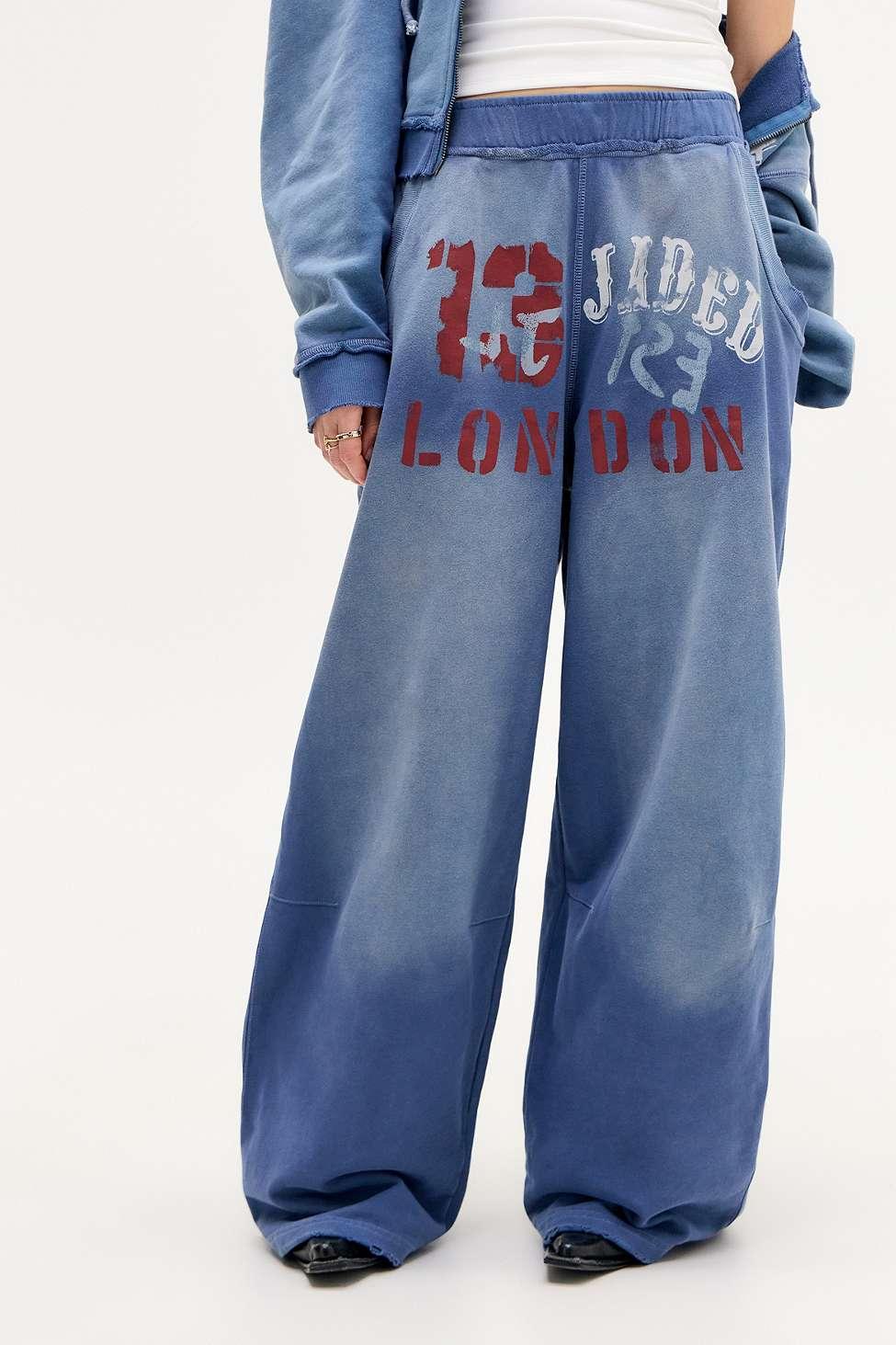 Jaded London Graphic Monster Joggers in Blue Lyst UK
