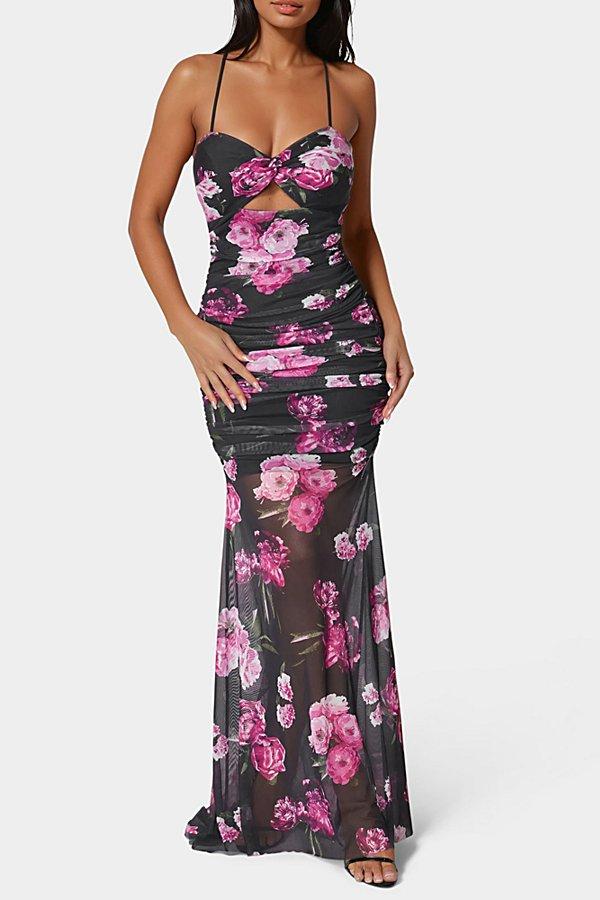 knee length dresses for ladies Brynlee Baby Pink Floral Printed Corset Midi Dress  Lea Clothing Co