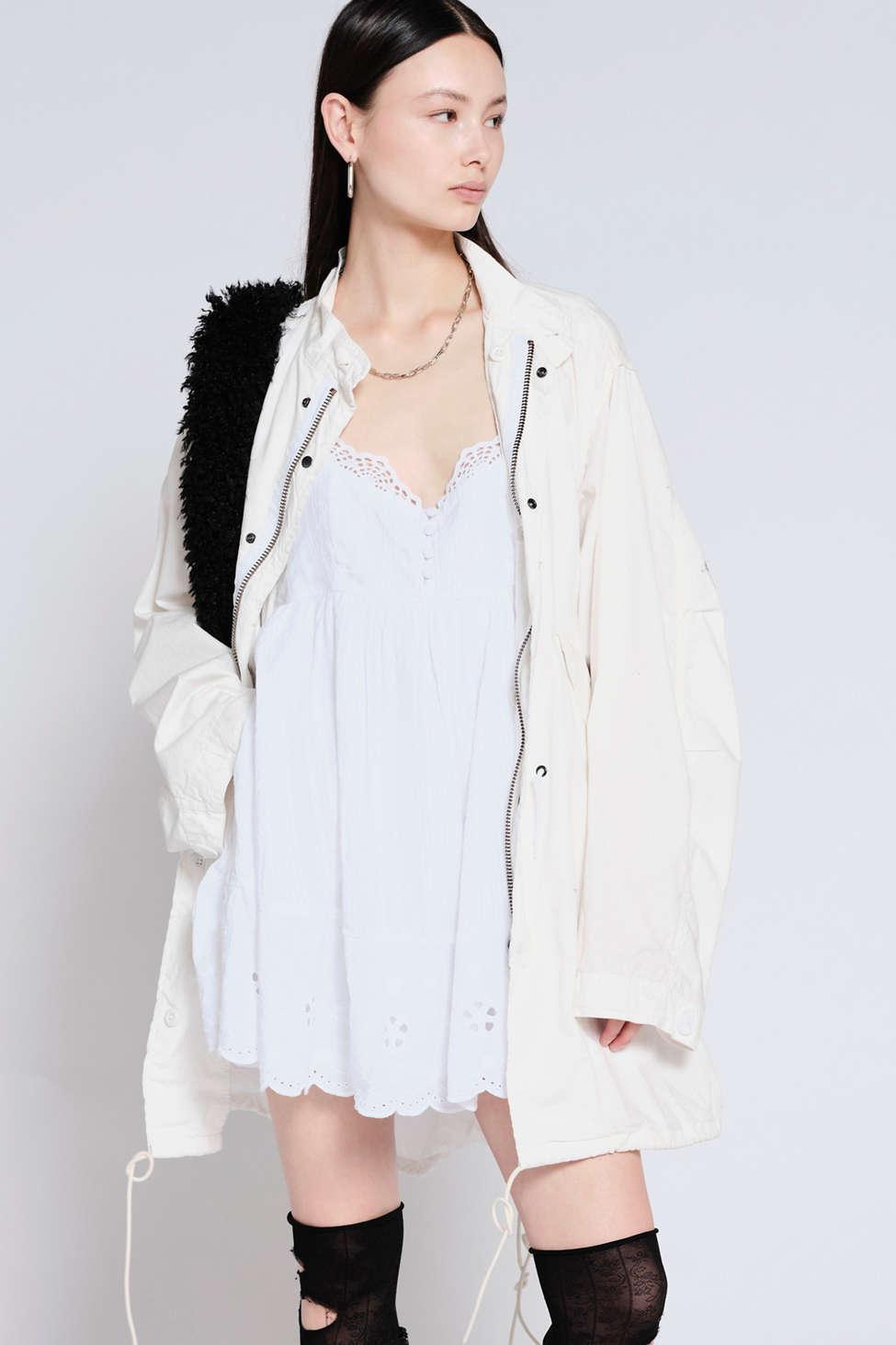 Urban Outfitters Uo Wildflower Lace Babydoll Mini Dress in Gray Lyst