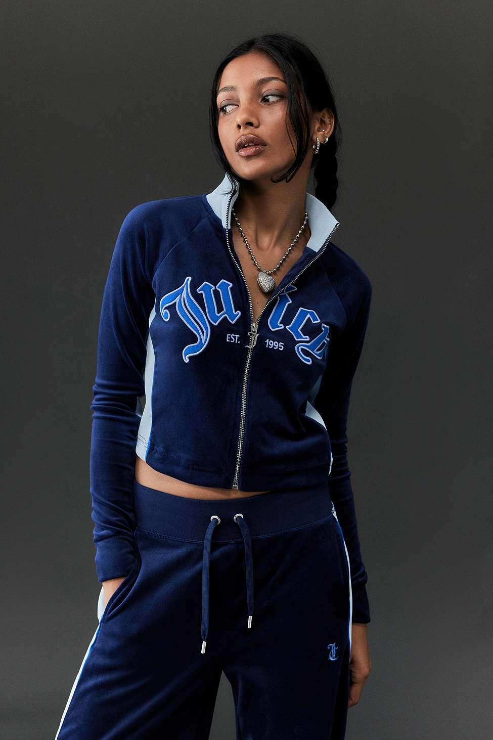 Blue Depths Juicy Couture Tracksuit Navy Blue Blue Depths Velour