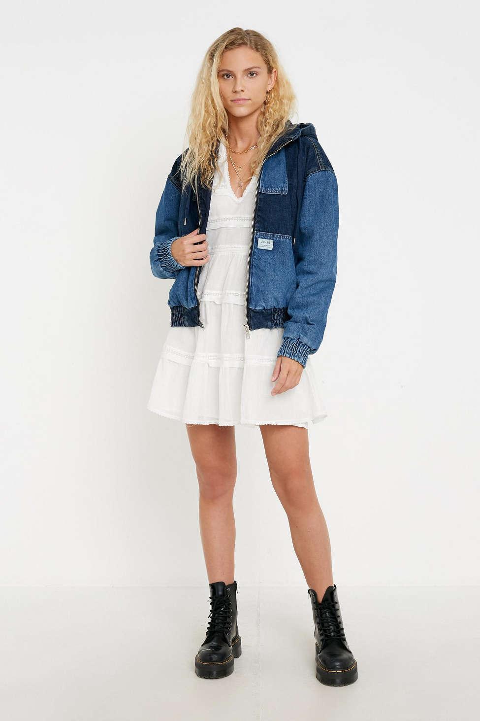 BDG Patchwork Denim Skate Jacket in 