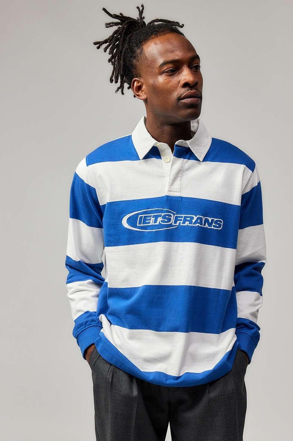 Iets Frans Rugby Shirt Iets Blue White Stripe Shirt For Men Lyst UK