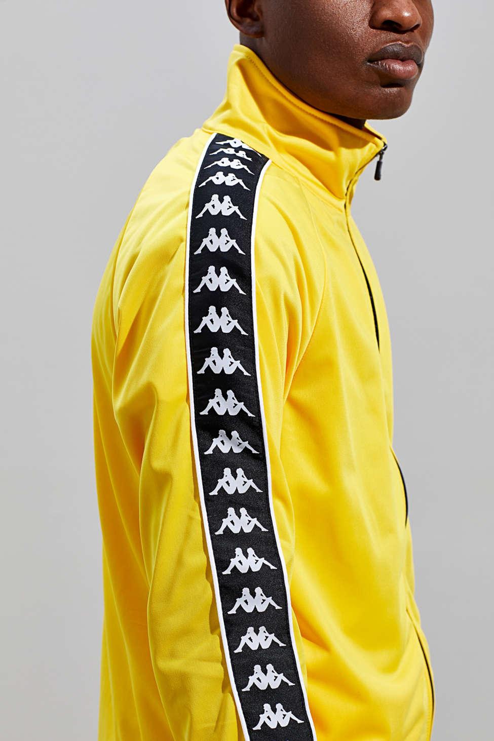 Kappa Synthetic Banda Anniston Track Jacket in Yellow for Men | Lyst