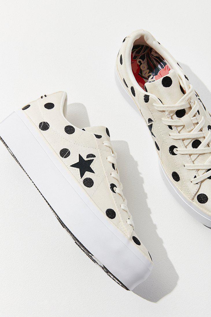 converse one star polka dot