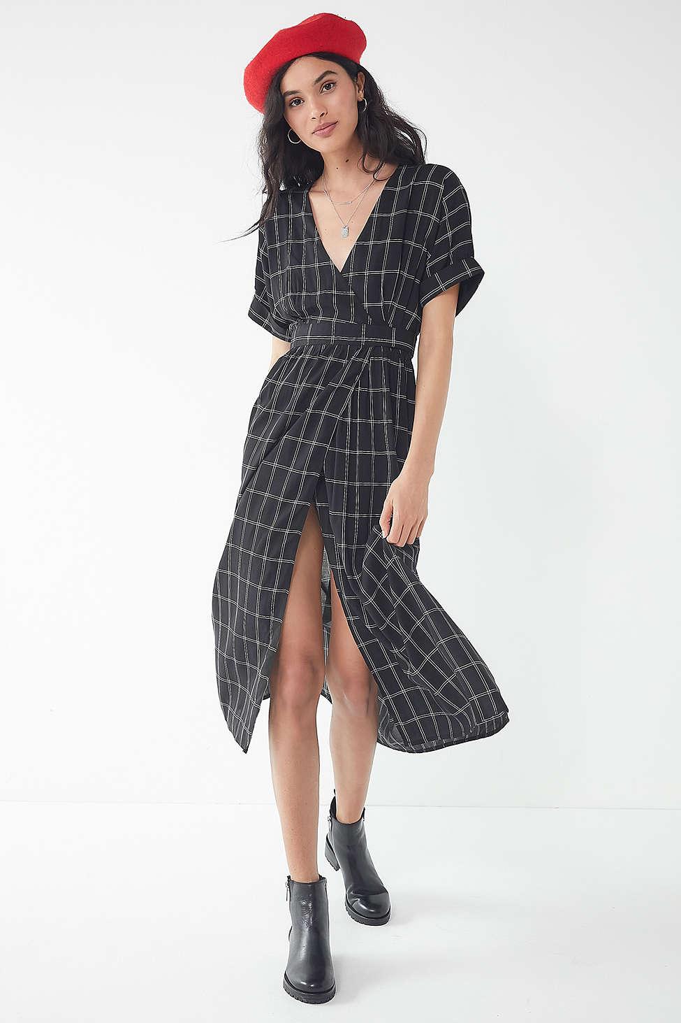 uo gloria midi wrap dress