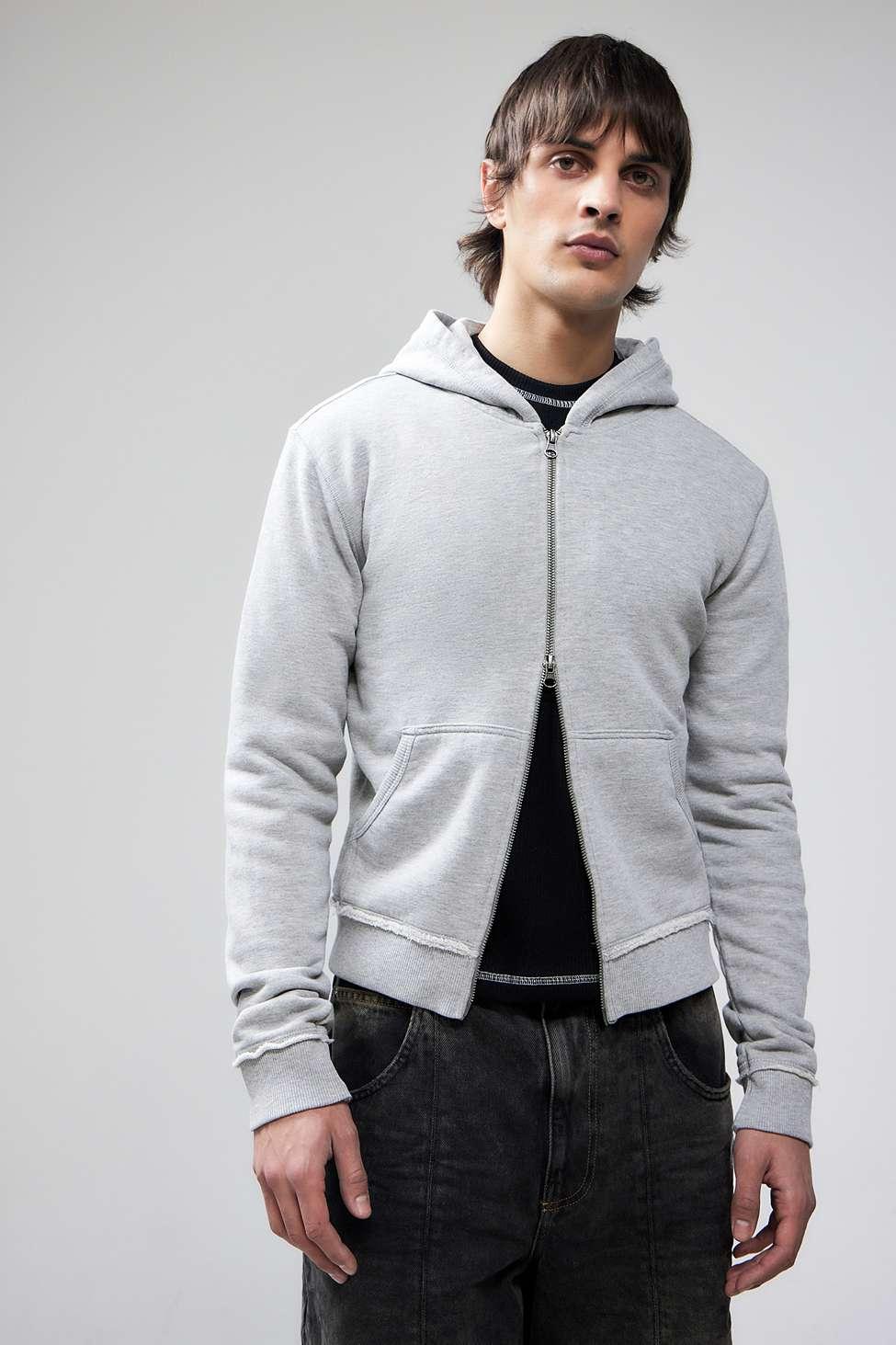 Jaded London Grey Marl Mini Monster Hoodie in Grey for Men