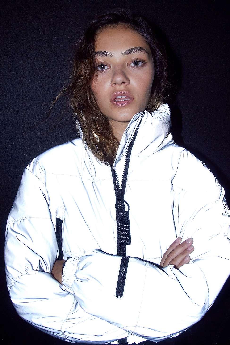 silver reflective coat