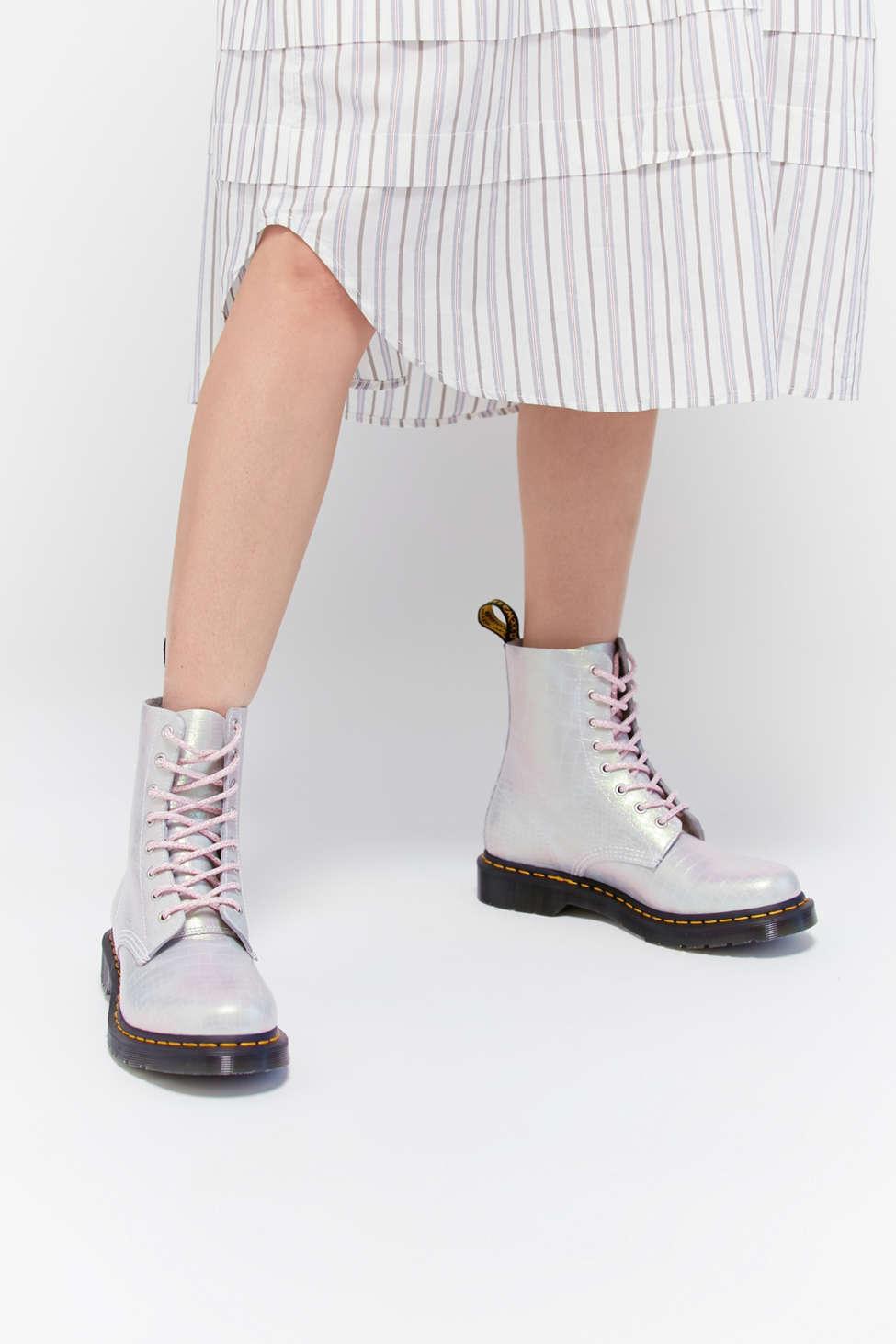 dr martens iridescent croc