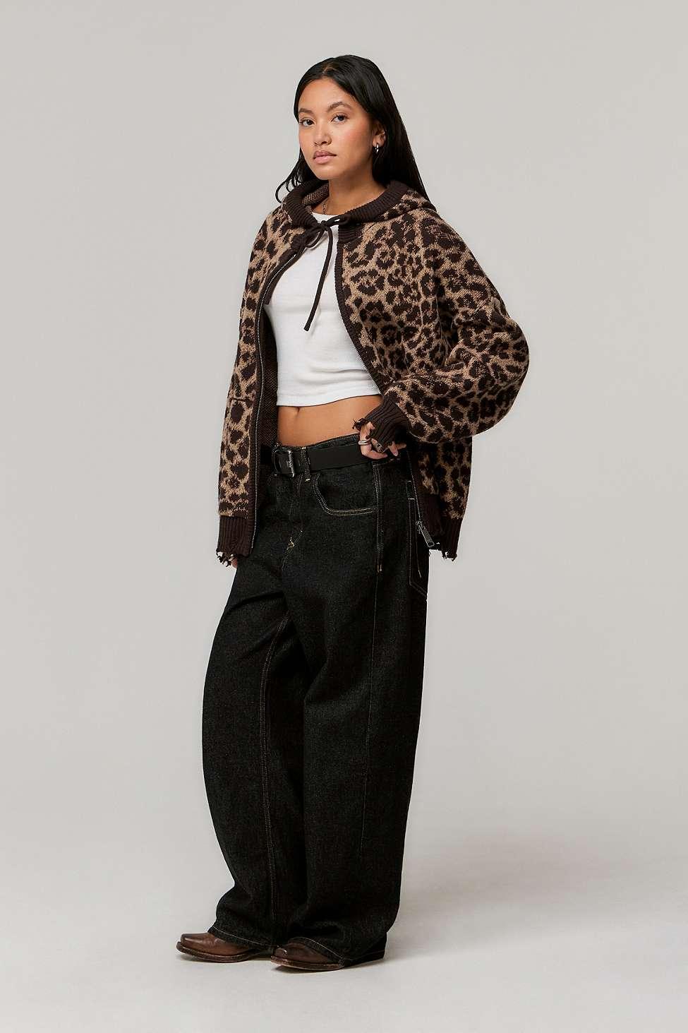 トップス TTT MSW 22AW Leopard Knit Cardigan M トップス TTT_MSW 22AW leopard knit cardigan 81tJ1Xu3mML