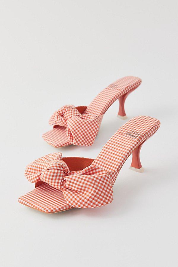 Jeffrey Campbell Mr. Big Bow Gingham Heeled Mule in Pink Lyst