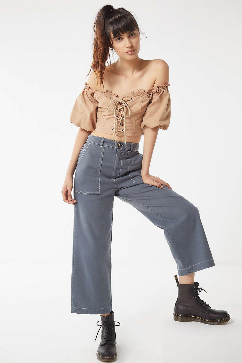 bdg contrast stitch carpenter jean