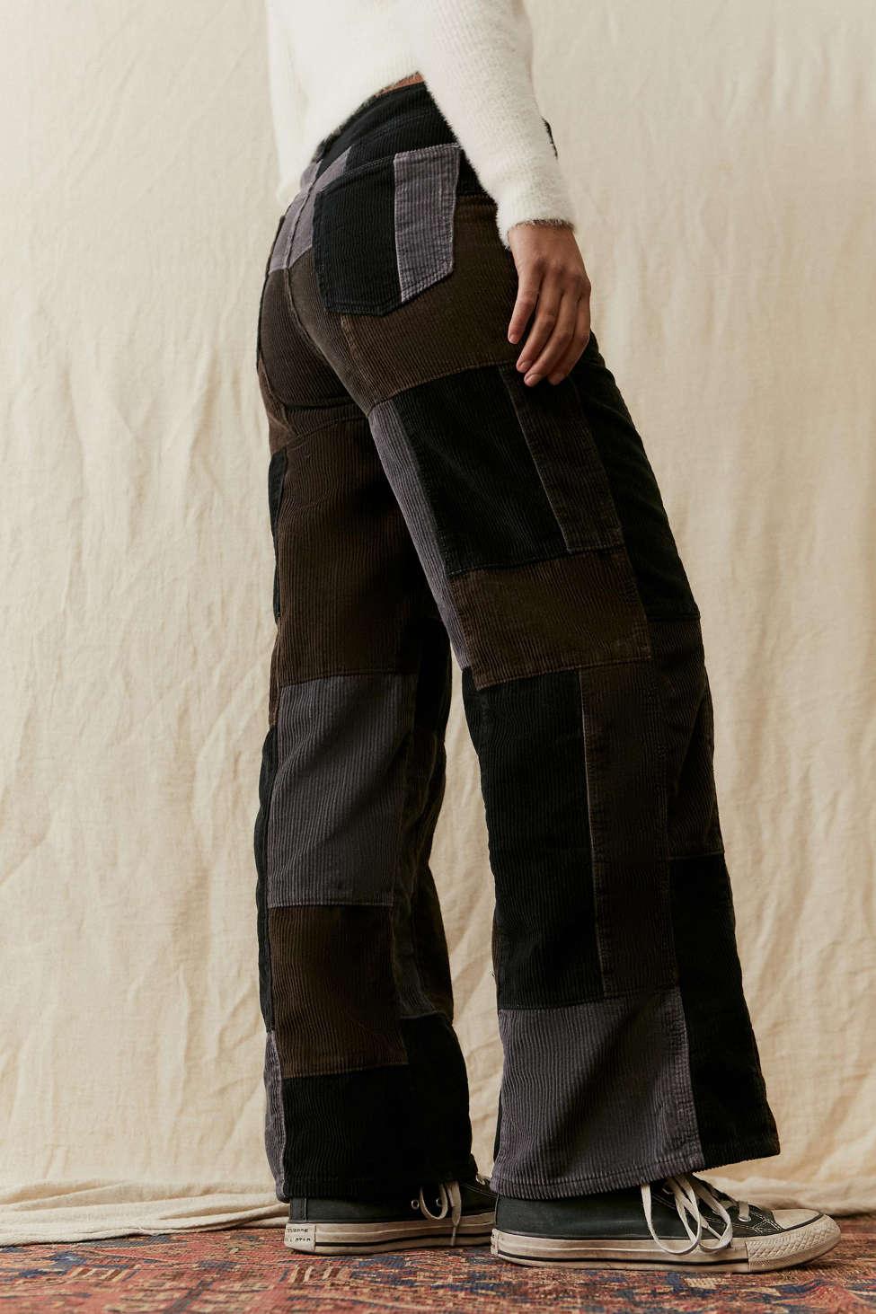 BDG Corduroy Patchwork Puddle Pant in 