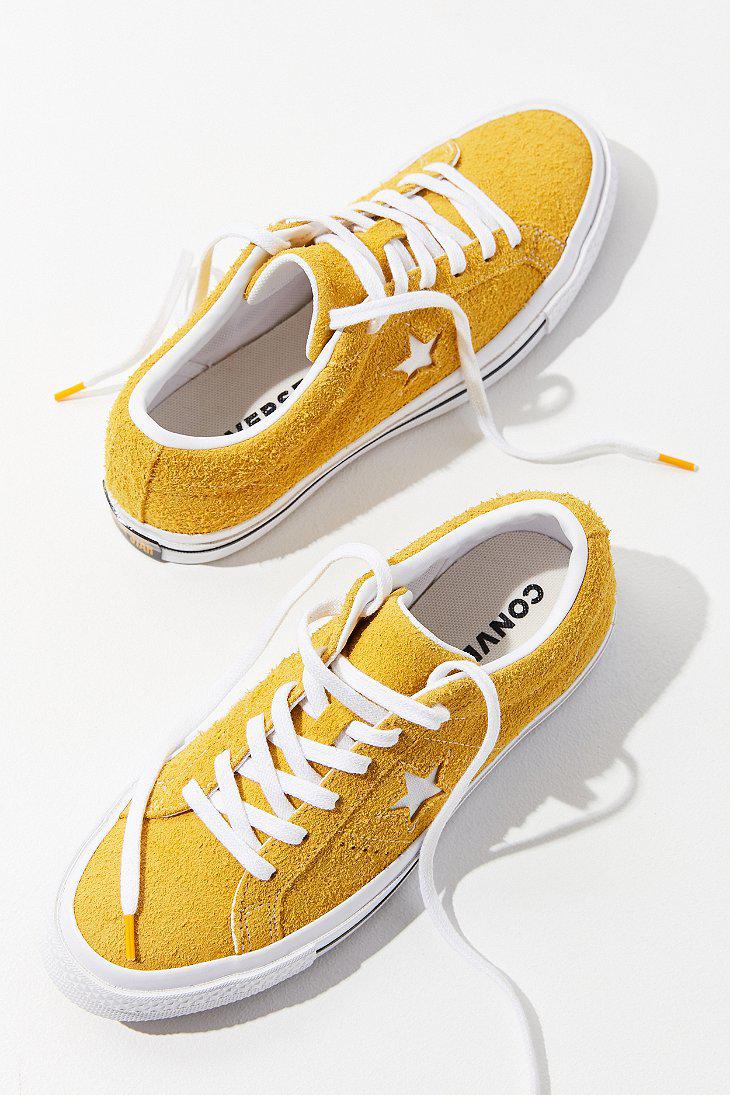 converse one star yellow suede