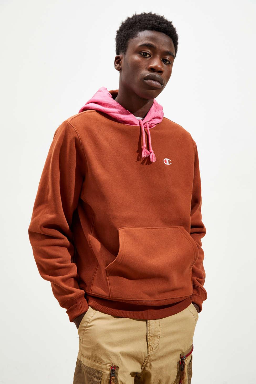 Champion Champion Uo Exclusive Colorblock Nylon Hoodie Sweatshirt in Red  for Men | Lyst
