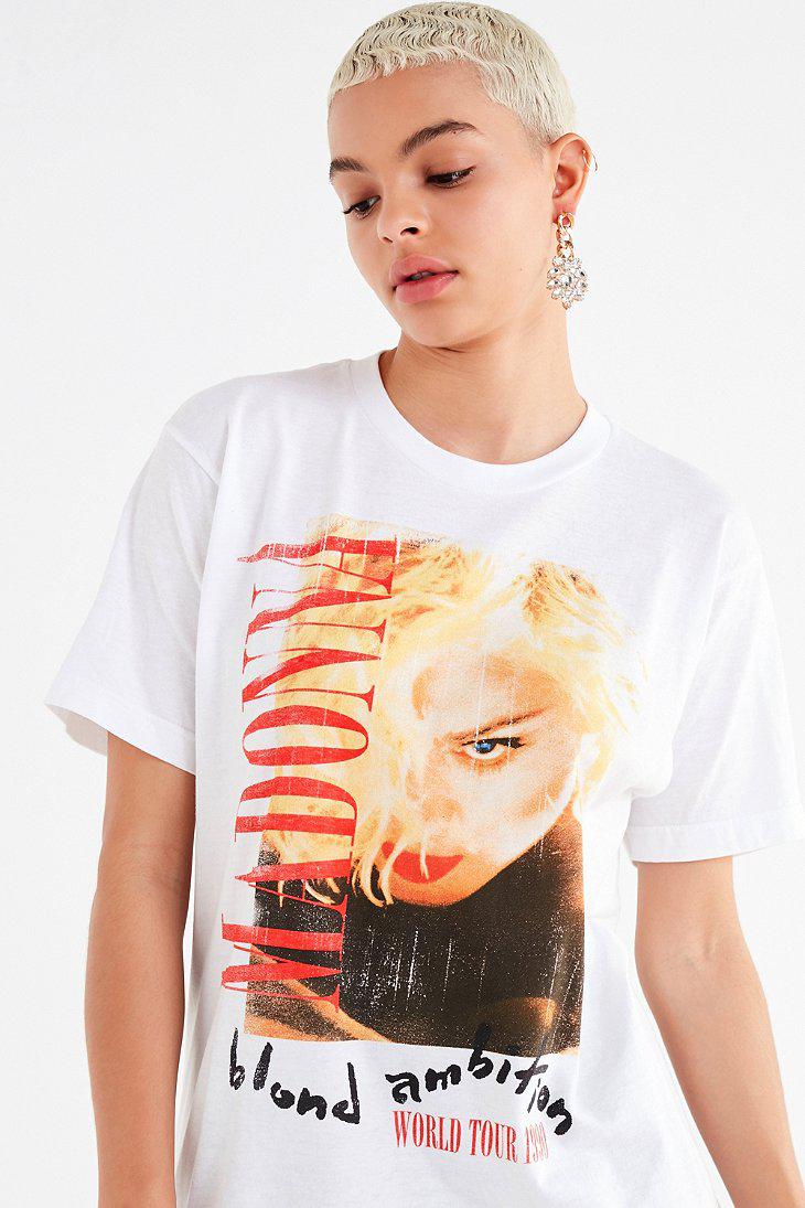 Urban Outfitters Madonna Blond Ambition Tee in White | Lyst