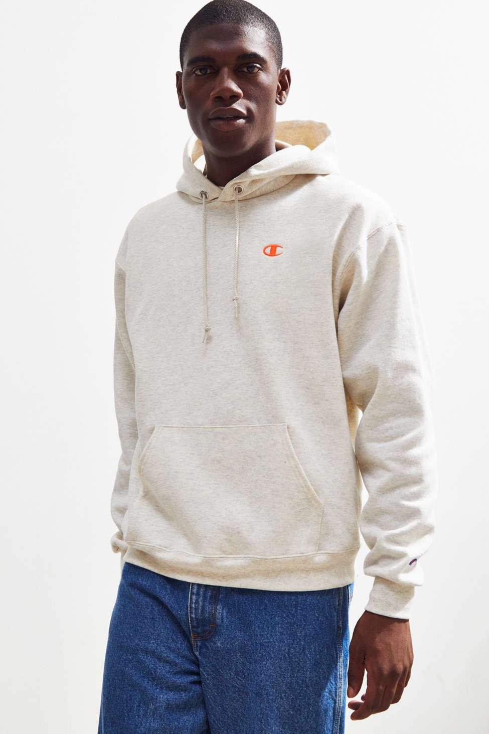 champion uo exclusive neon stacked hoodie sweatshirt