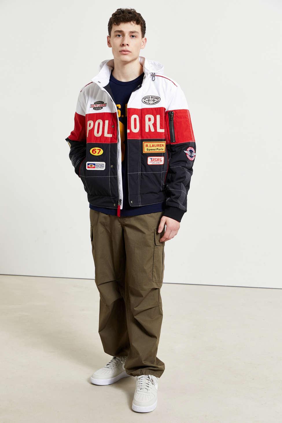 systematisch hoffelijkheid wijk Polo Ralph Lauren Racing Jacket in Black for Men | Lyst