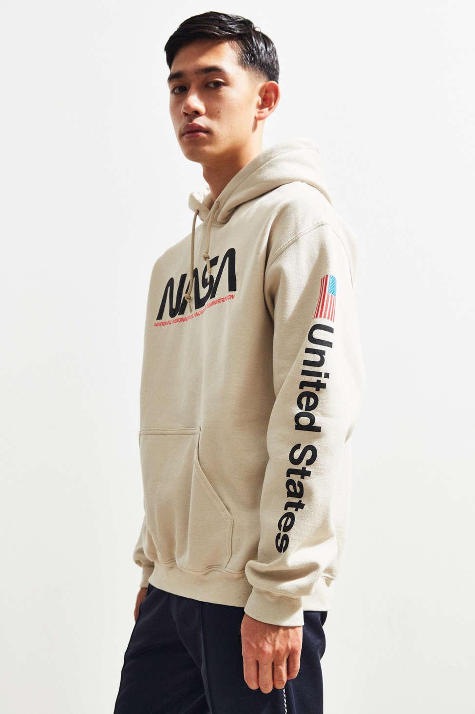 Urban Outfitters Cotton Nasa Hoodie Sweatshirt in Beige (Natural) for Men -  Lyst