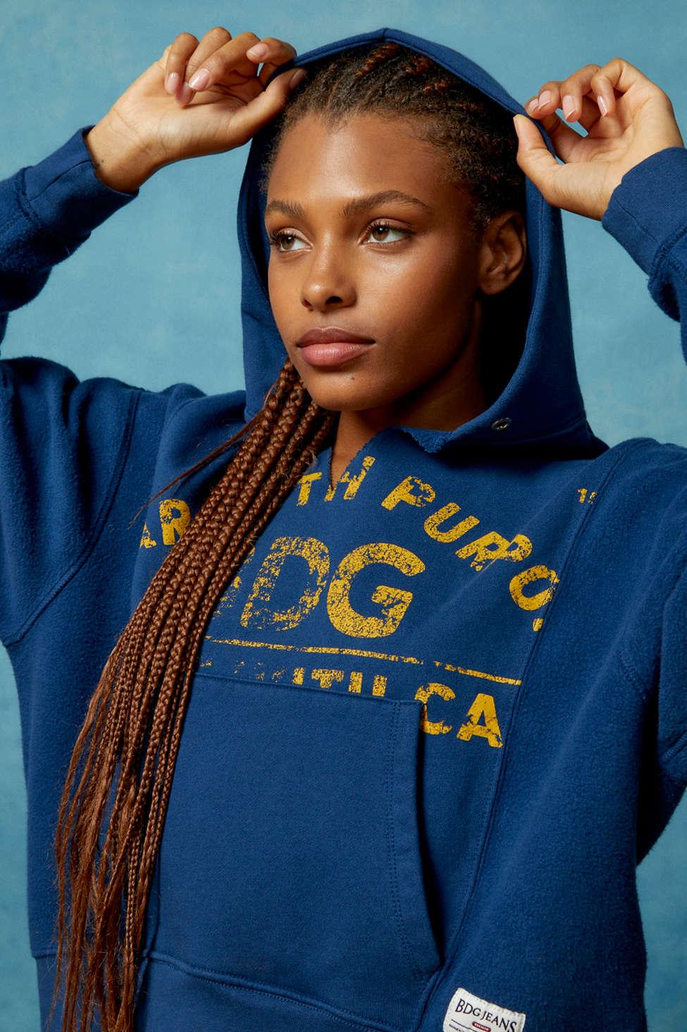BDG Raya Hoodie Sweatshirt in Blue | Lyst