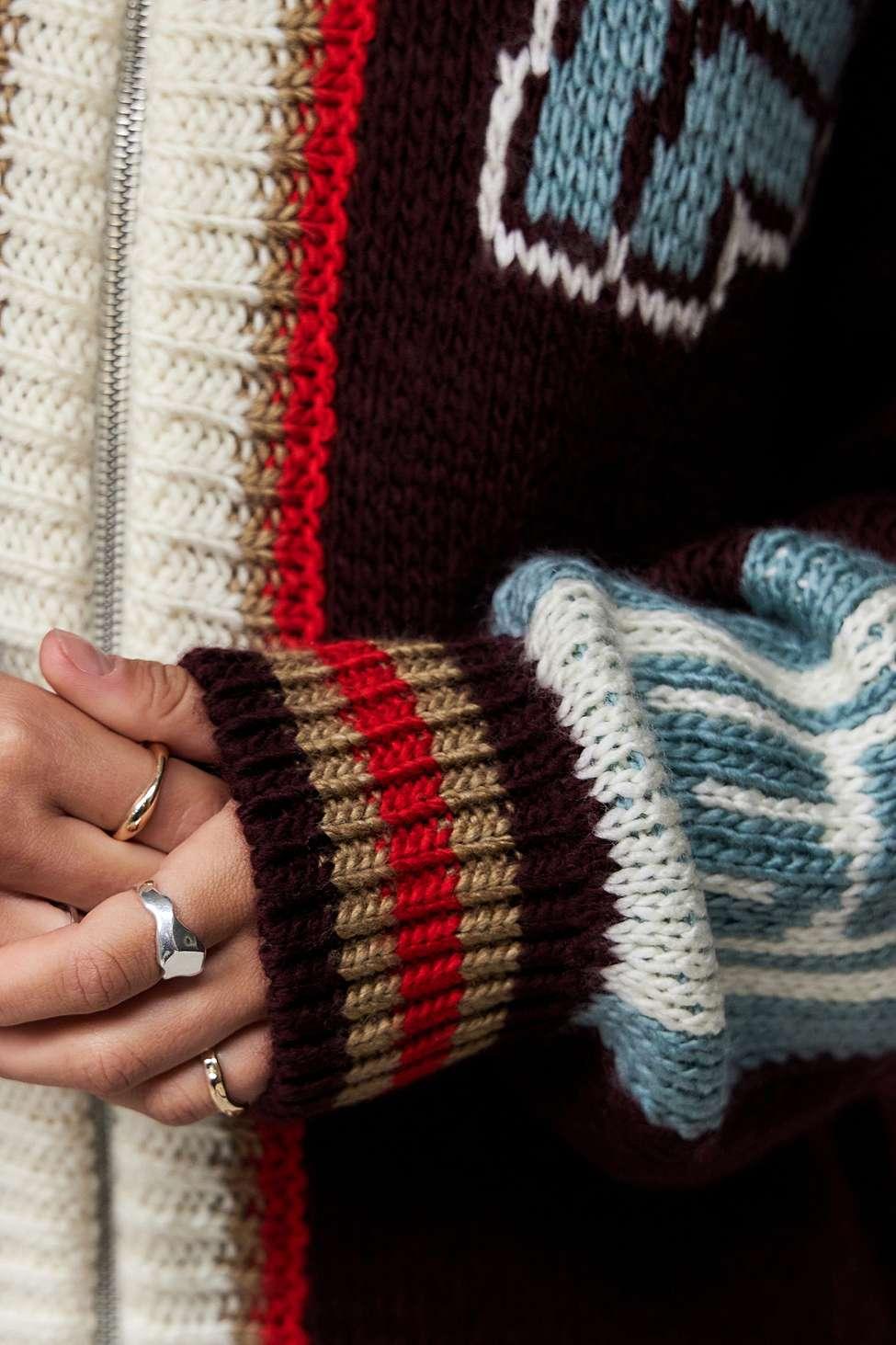 iets Knitted Bomber Jacket in Grey Lyst UK