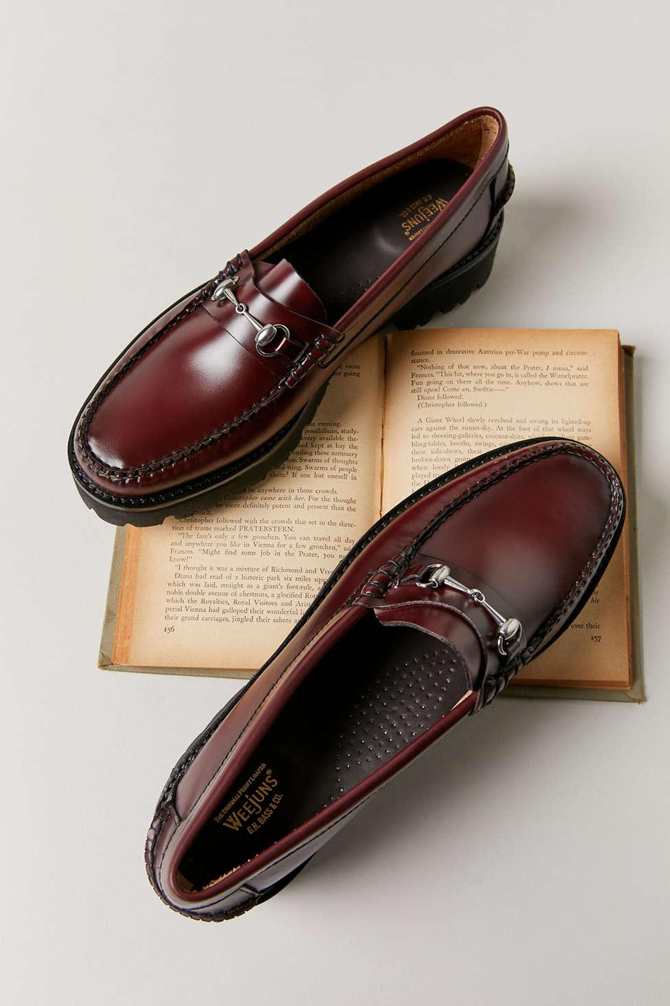 G.H. Bass & Co. Leather Weejuns '90s Lianna Loafer in Maroon (Brown) - Lyst