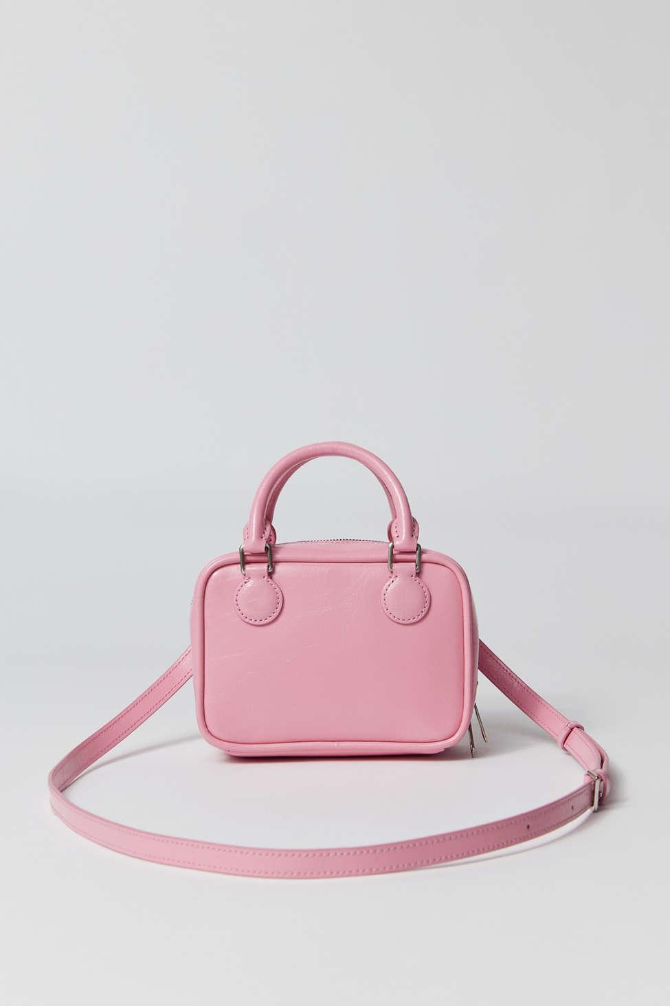 Marge Sherwood crinkled-finish Leather Mini Bag - Pink