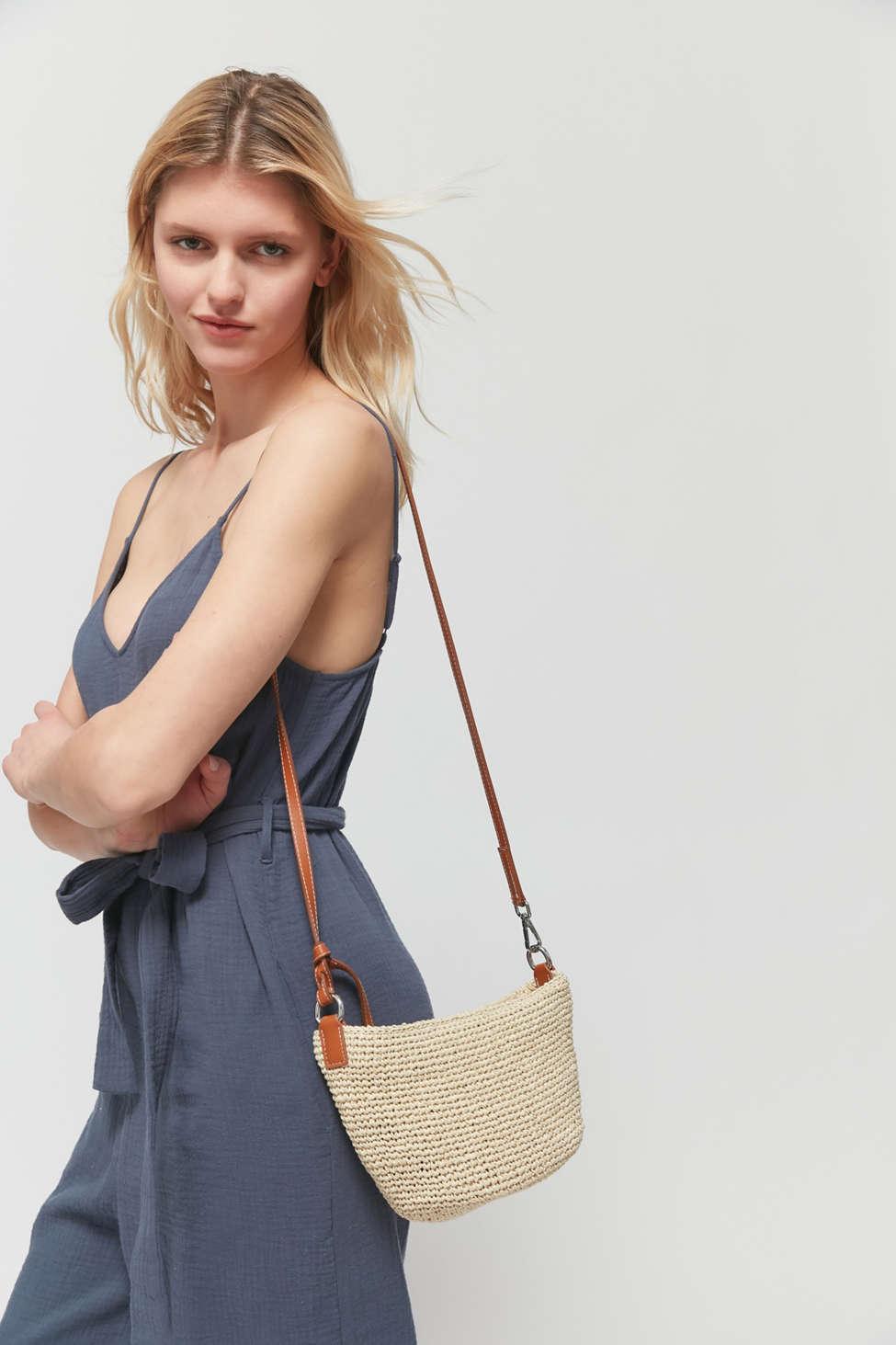 crossbody straw bag