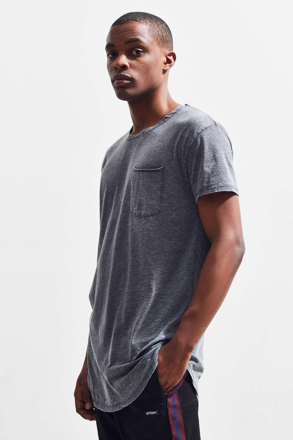 uo scoop neck curved hem tee