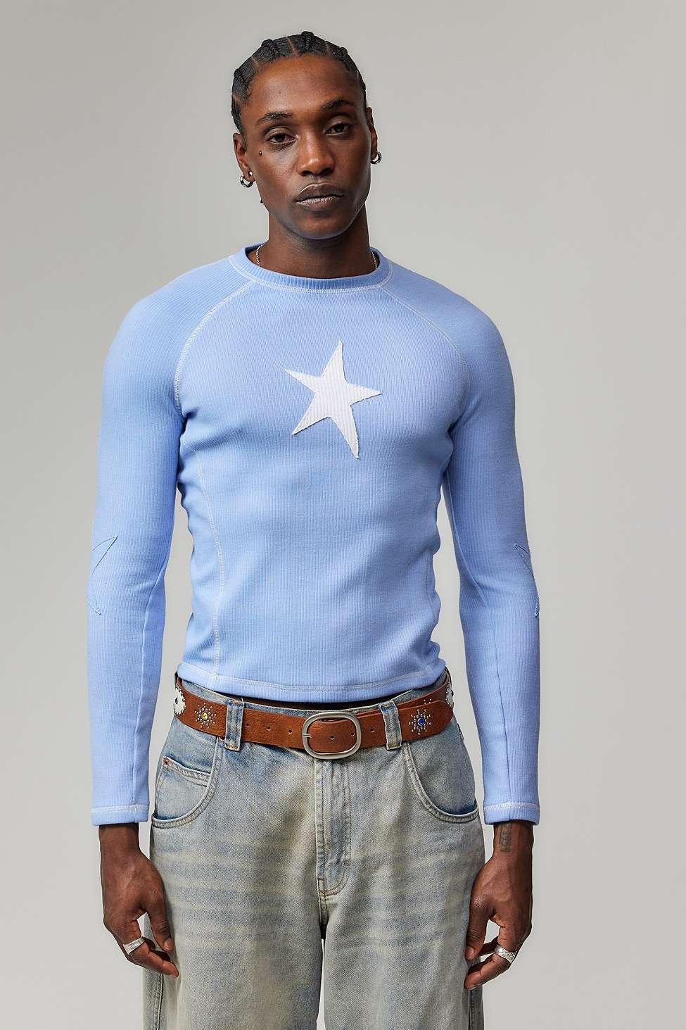 Jaded London Uo Exclusive Baby Blue Starstruck T-shirt for