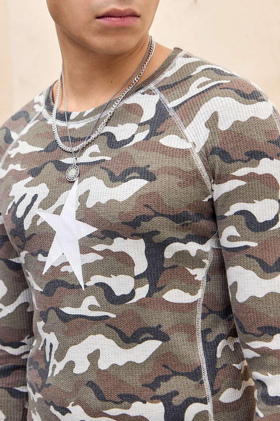 Jaded London Uo Exclusive Camo Starstruck Long Sleeve Top in