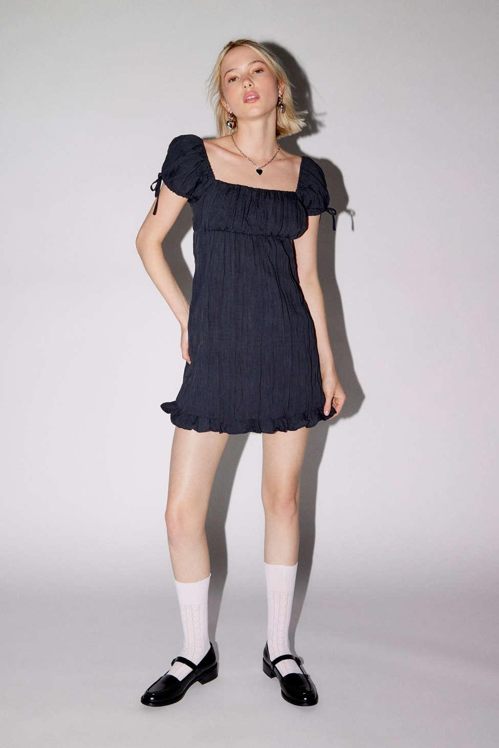 princess polly baby blue dress K-Design Elena Flower Midi Dress in Black and Blue main image 0