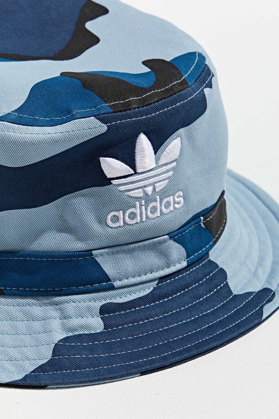 adidas Cotton Adidas Originals Camo Bucket Hat in Blue for Men - Lyst
