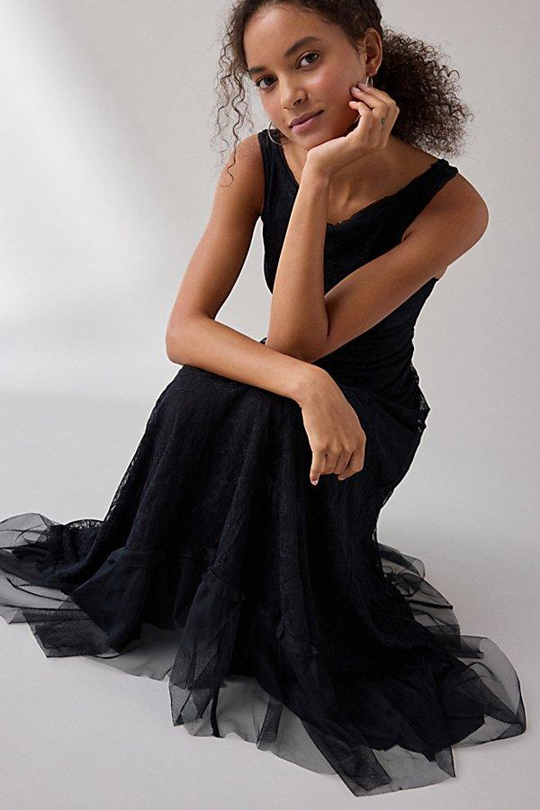 Urban Outfitters Uo Like A Dream Reversible Sheer Lace Scoop Slip