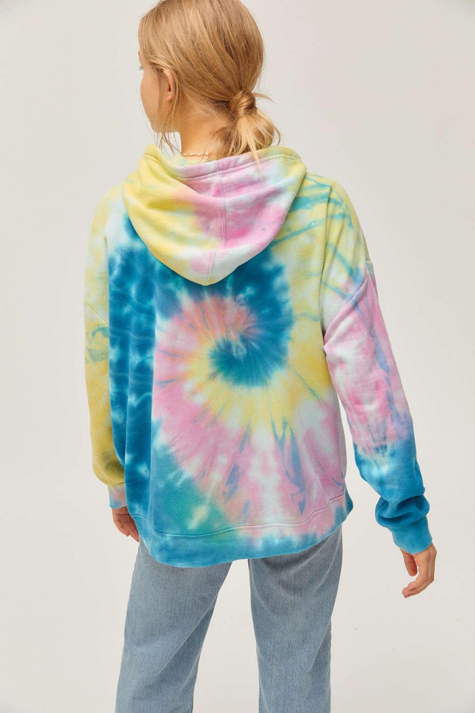 womens tie dye zip up hoodie