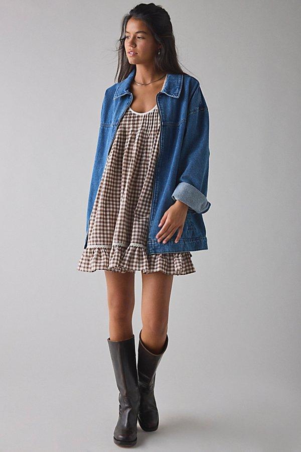 white christmas dresses Guizio Anica Gingham Mini Dress Blue / XXS main image 1