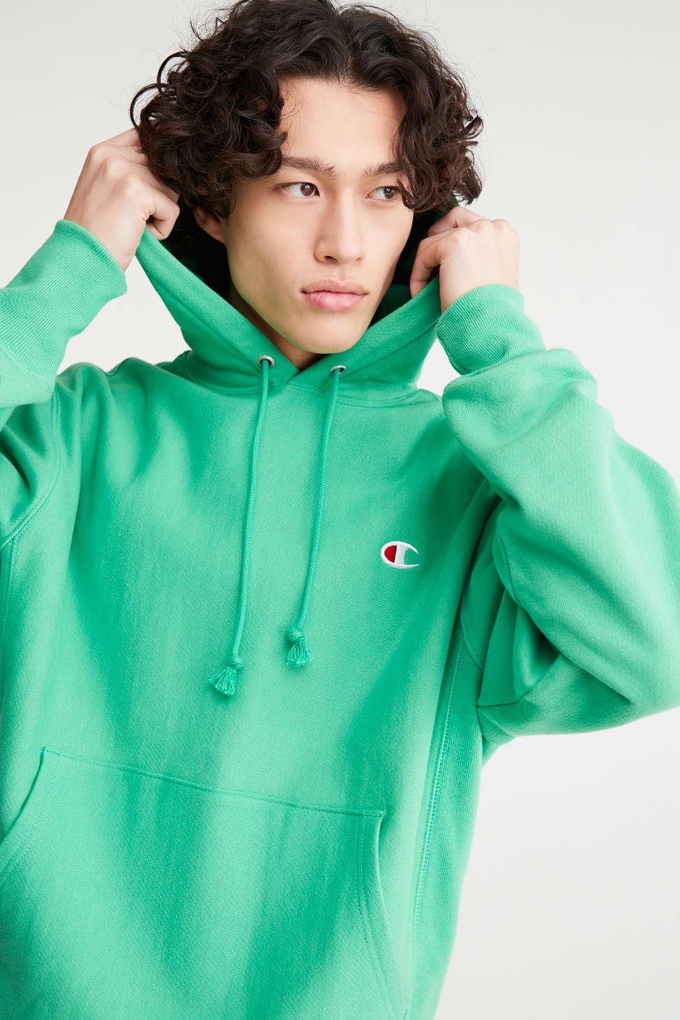 Champion Uo Exclusive Reverse Weave Hoodie Sweatshirt in Green for Men ...
