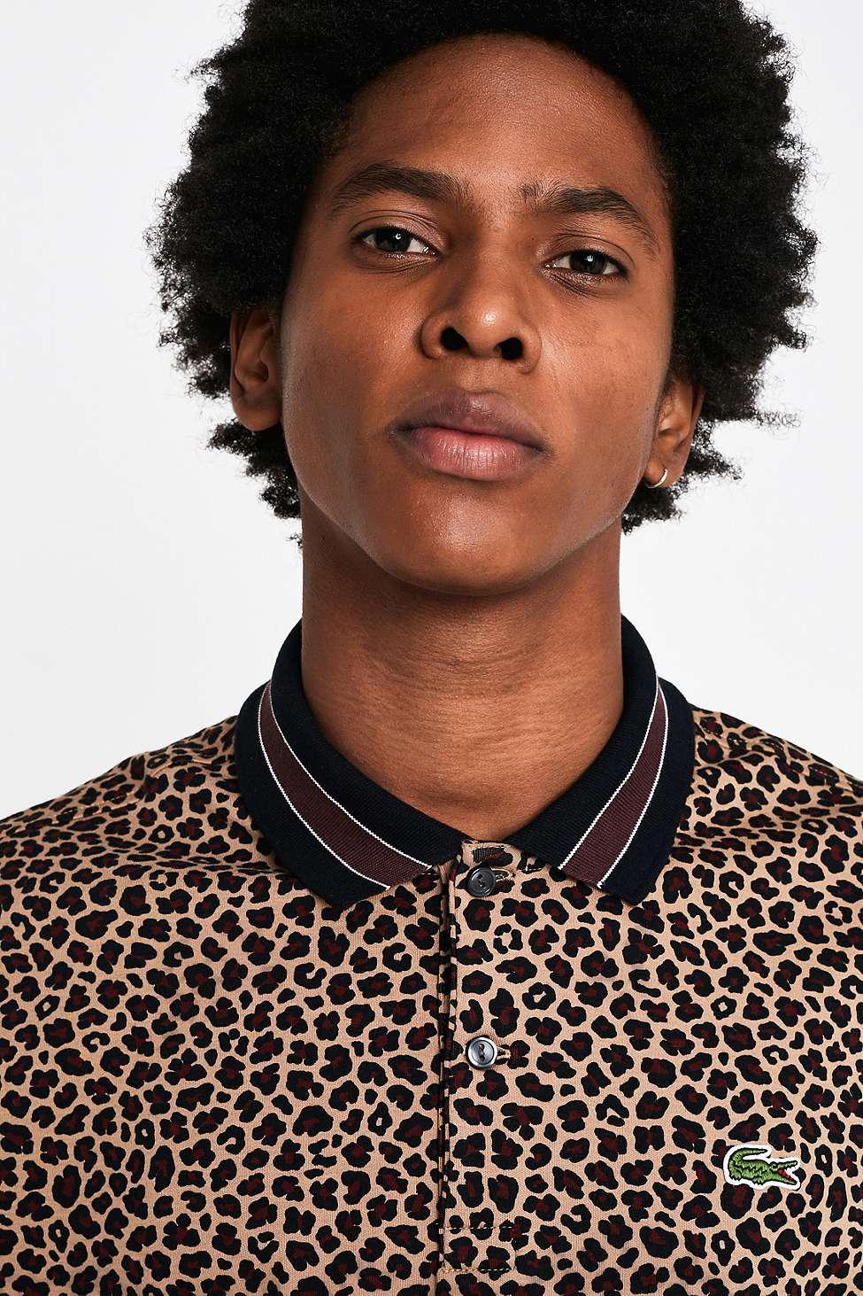 Leopard Print Polo Shirt 