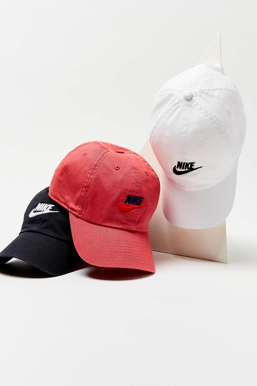 Nike Sportswear Heritage86 Futura Washed Hat Grey in White,White,Black  (White) - Lyst