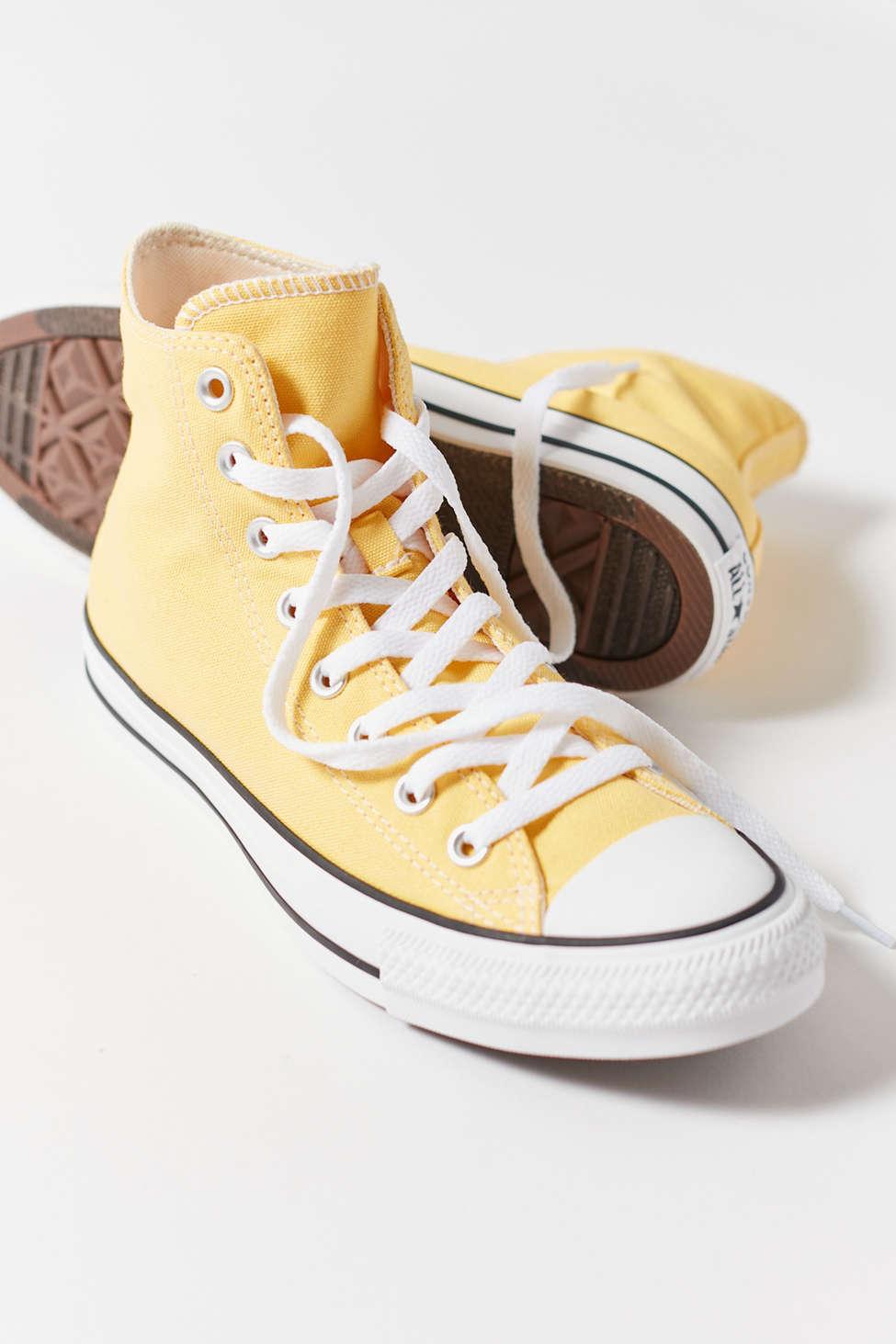 Converse high tops sales womens yellow