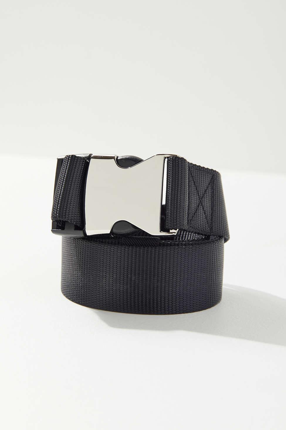 Urban Outfitters Webbed Speed Clip Belt in Black | Lyst