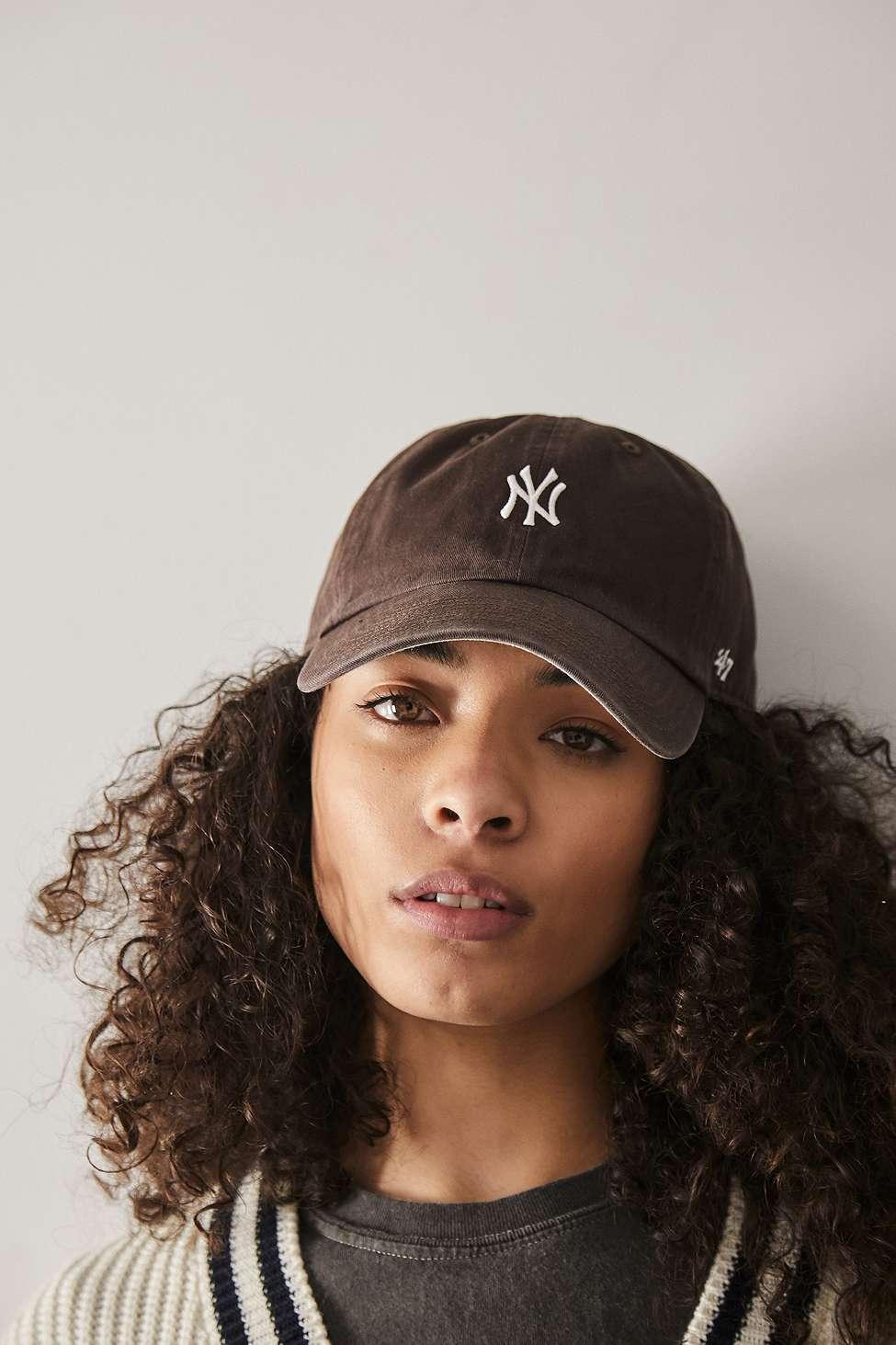 47 Brand Washed Ny Yankees Baseball Cap in Brown | Lyst UK