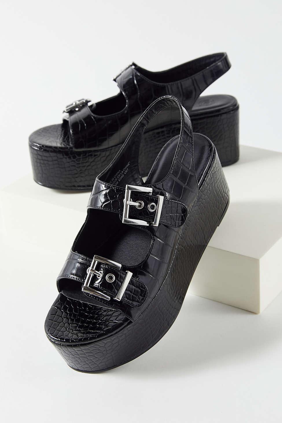 Urban Outfitters Uo Harper Buckle Platform Sandal | Lyst