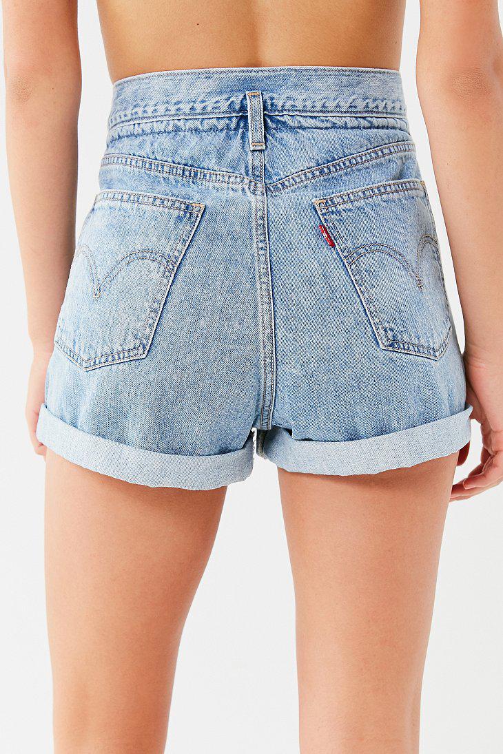 jean shorts with cinched waist