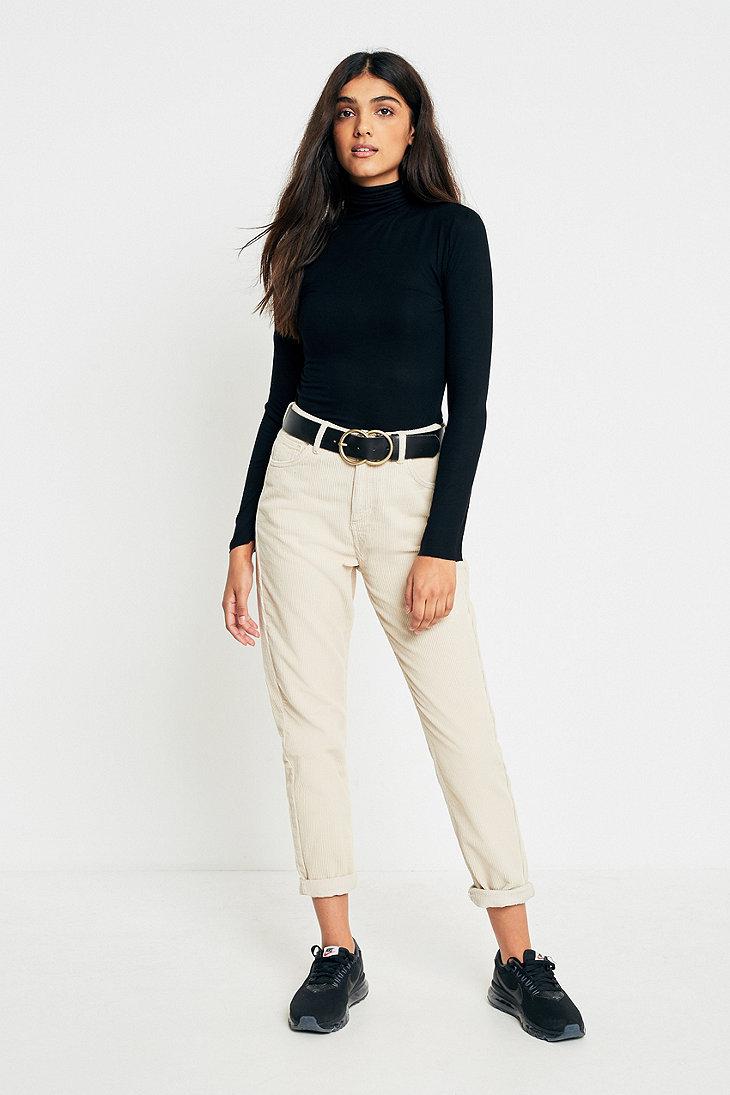 Ecru corduroy jeans Clearance